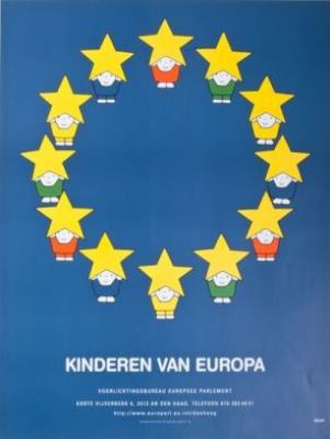 Dick Bruna poster / print  Kinderen van Europa